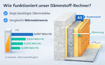 Dämmstoff-Rechner Infografik